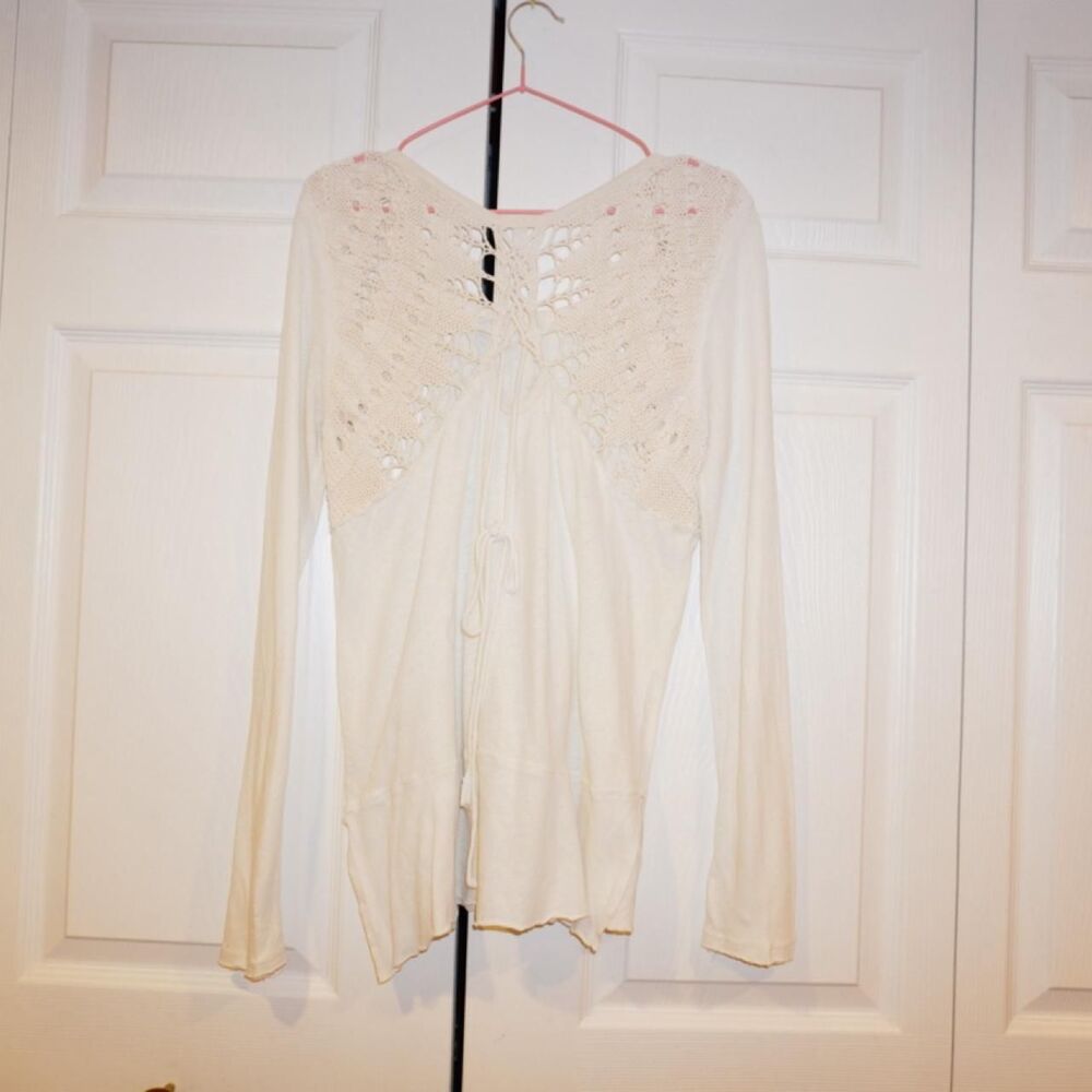Free-people Women's White and Cream Blouse